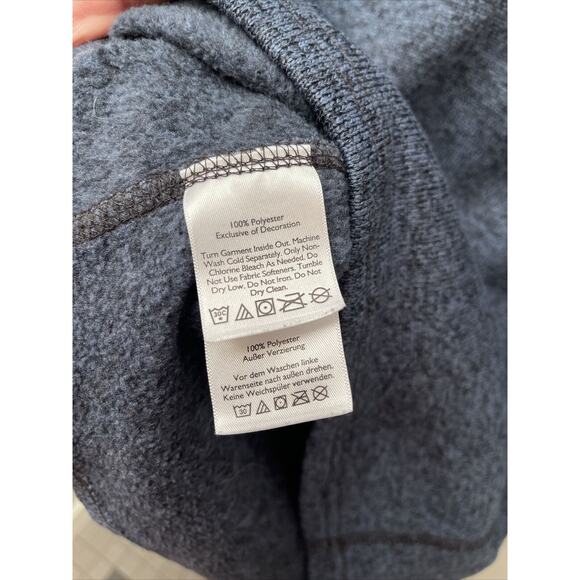NWOT Eddie Bauer Fleece Mens S Pullover Quarter Zip Dark Blue Sweater - Picture 4 of 5